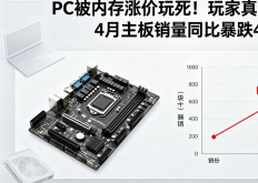 PC被内存涨价玩死！玩家真不装机了：4月主板销量同比暴跌44% 
